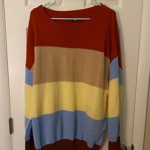 Oversized colorblock sweater